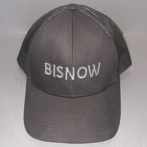 Cap America Hat Golf Cap with Mesh Inserts Light Gray Embroidered BISNOW Logo